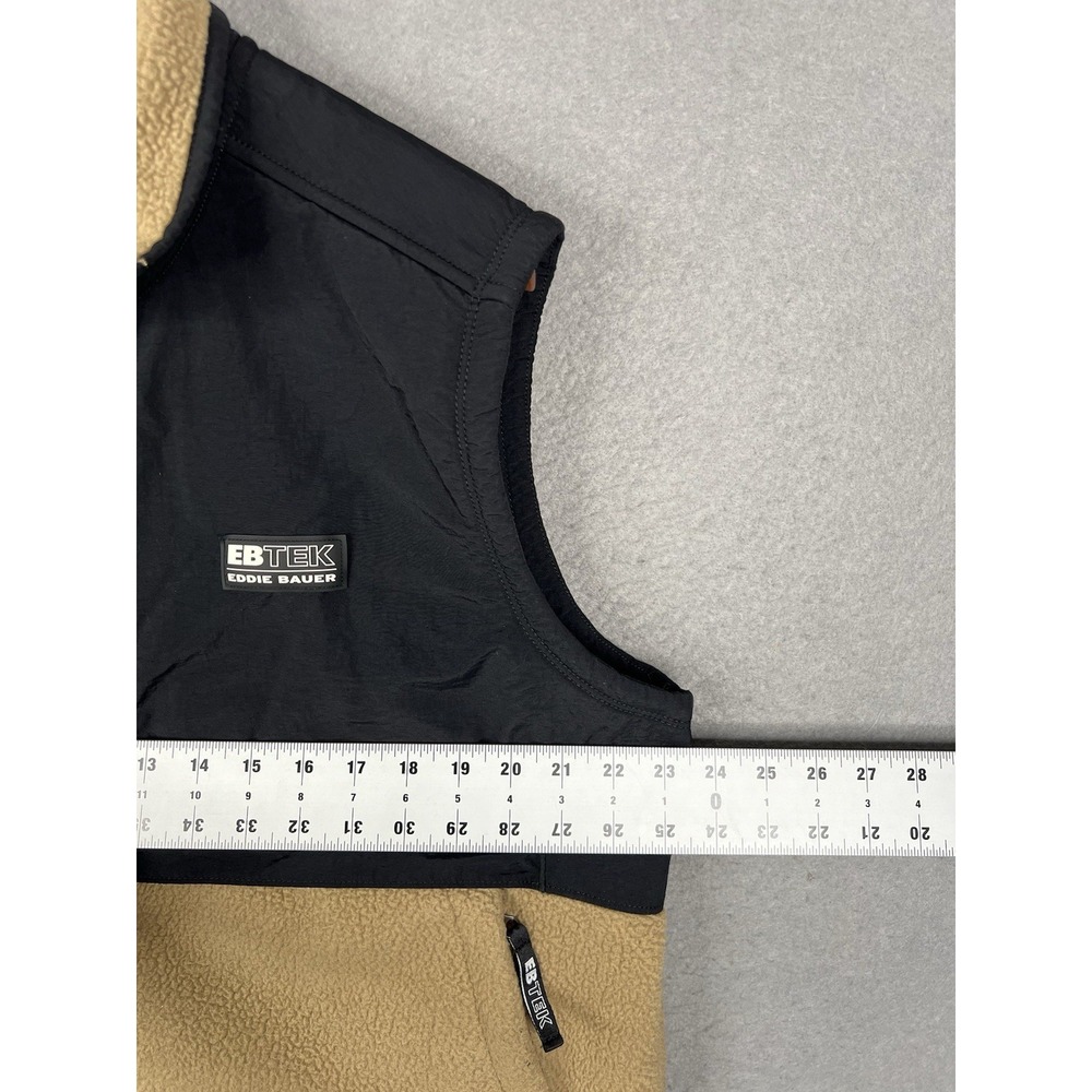 Eddie Bauer EBtek Black‎ & Tan Sherpa Lined Vest Sz Men's L - Picture 3 of 7